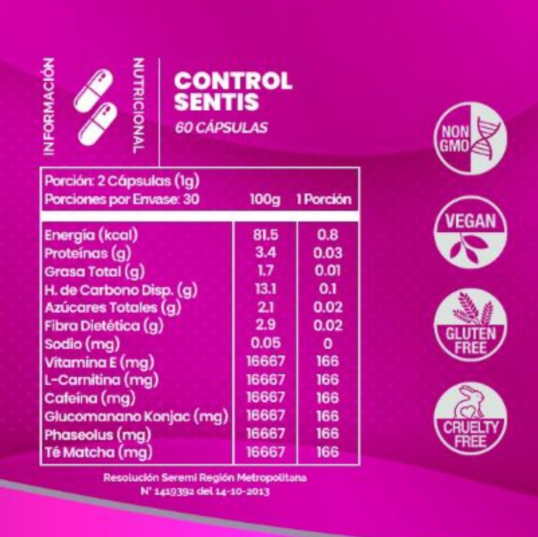 Cápsulas Control Sentis - Inhibidor del Apetito