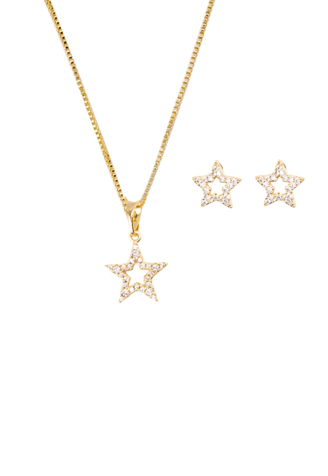 Conjunto Estella Gold Con Micro Circones