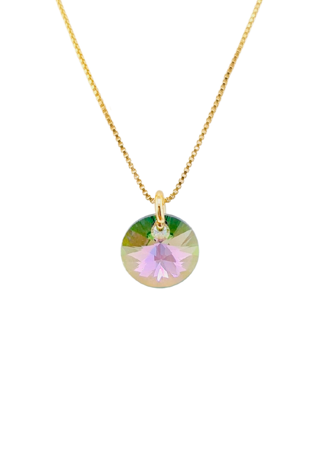 Collar Punto de Luz Baño Oro 24K y Cristal Genuino - Paradise Shinne