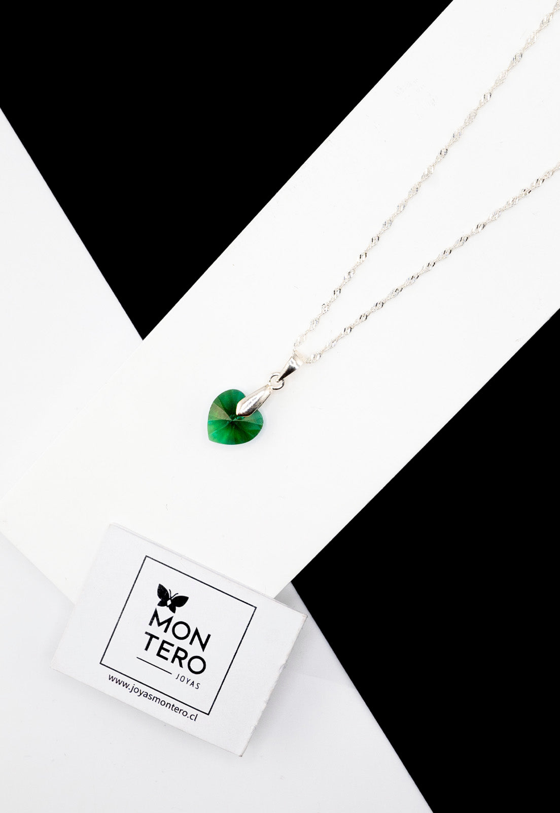 Collar Romance Plata Italiana 925 y Cristal Swarovski® - Emerald