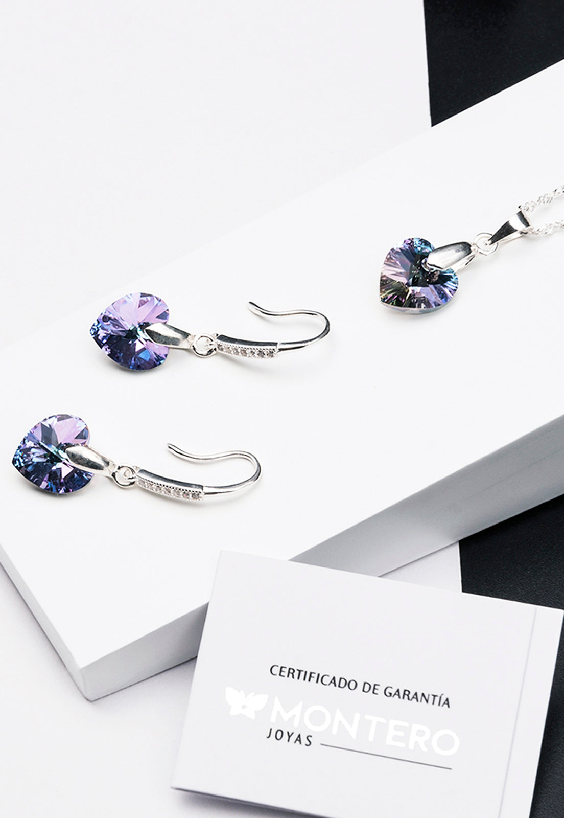 Conjunto Romance Plata Italiana 925 y Cristal Swarovski® - Vitral Light