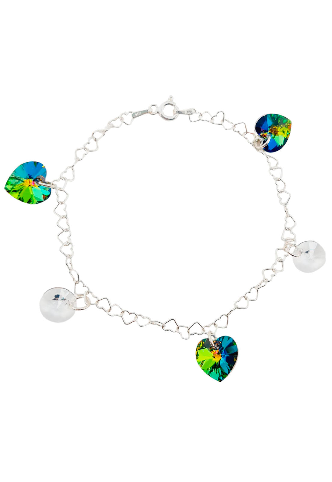 Pulsera Romance Plata Italiana 925 y Cristales Swarovski® - Vitral Medium
