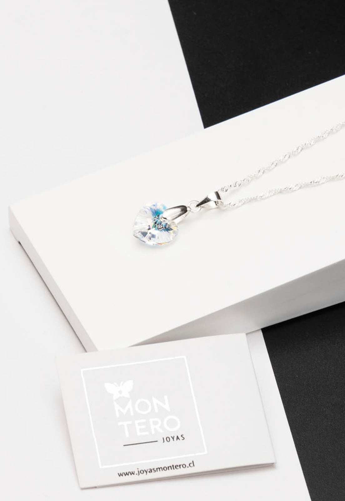 Collar Romance Plata Italiana 925 y Cristal Swarovski® - Aurora Boreal