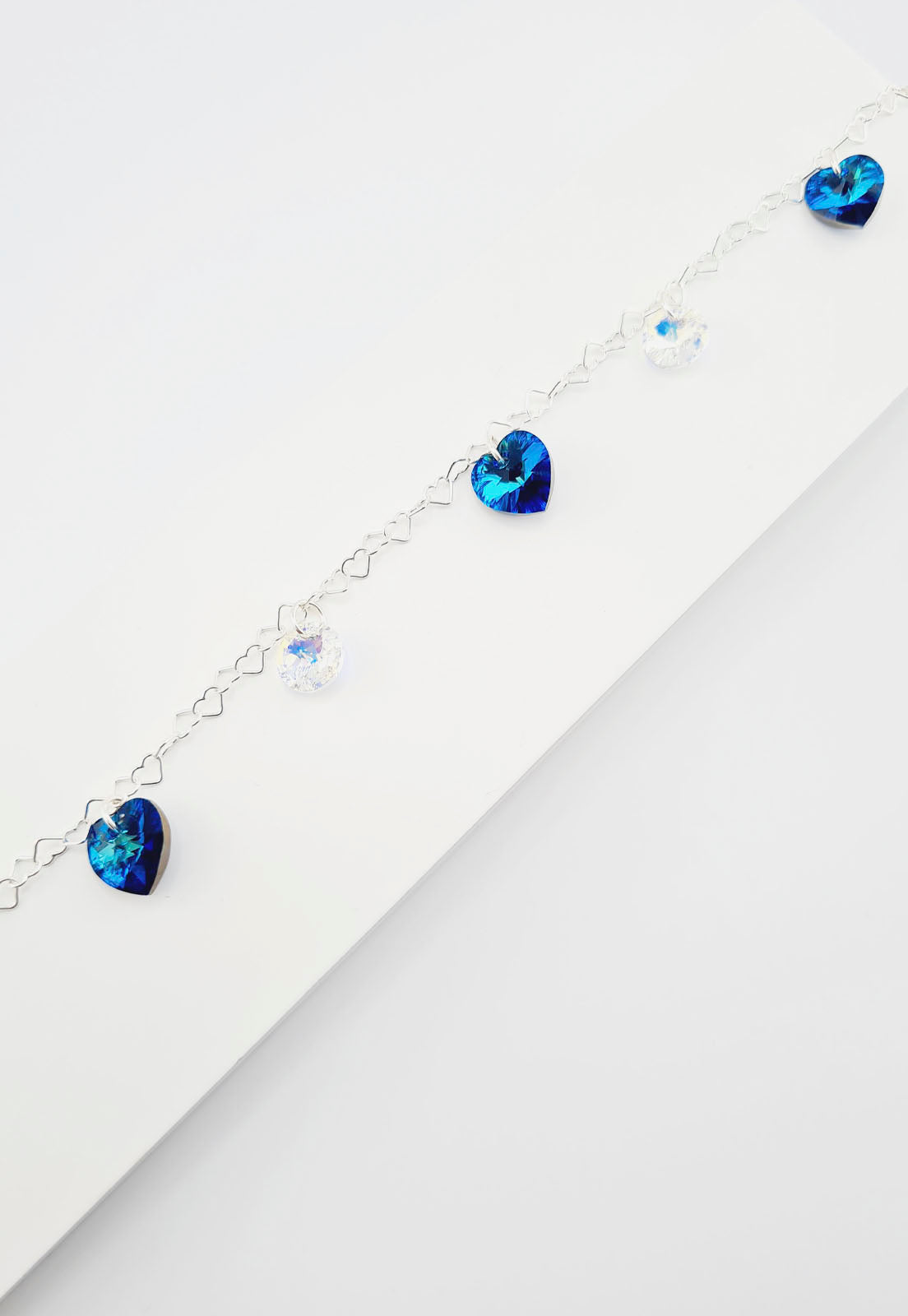 Pulsera Romance Plata Italiana 925 y Cristales Swarovski® - Bermuda Blue