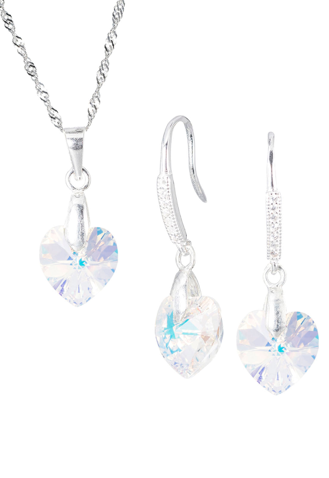 Conjunto Romance Plata Italiana 925 y Cristal Swarovski® - Aurora Borea