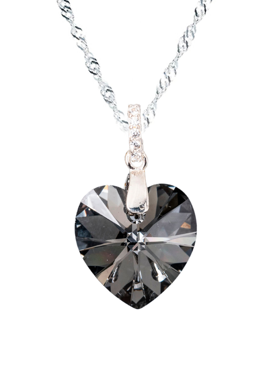 Collar Gran Romance Plata Italiana 925 y Cristales Swarovski® - Silver Night