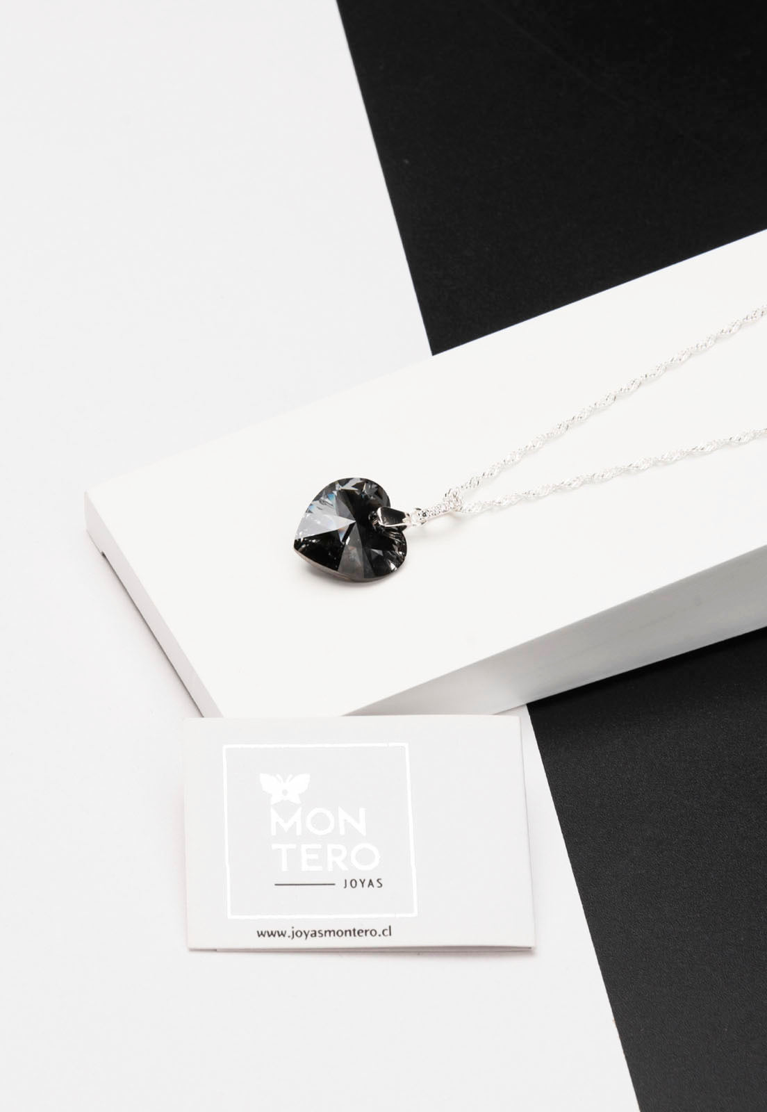 Collar Gran Romance Plata Italiana 925 y Cristales Swarovski® - Silver Night