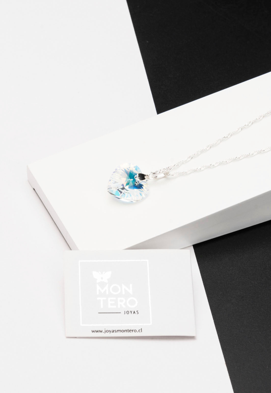 Collar Gran Romance Plata Italiana 925 y Cristales Swarovski® - Aurora Boreal