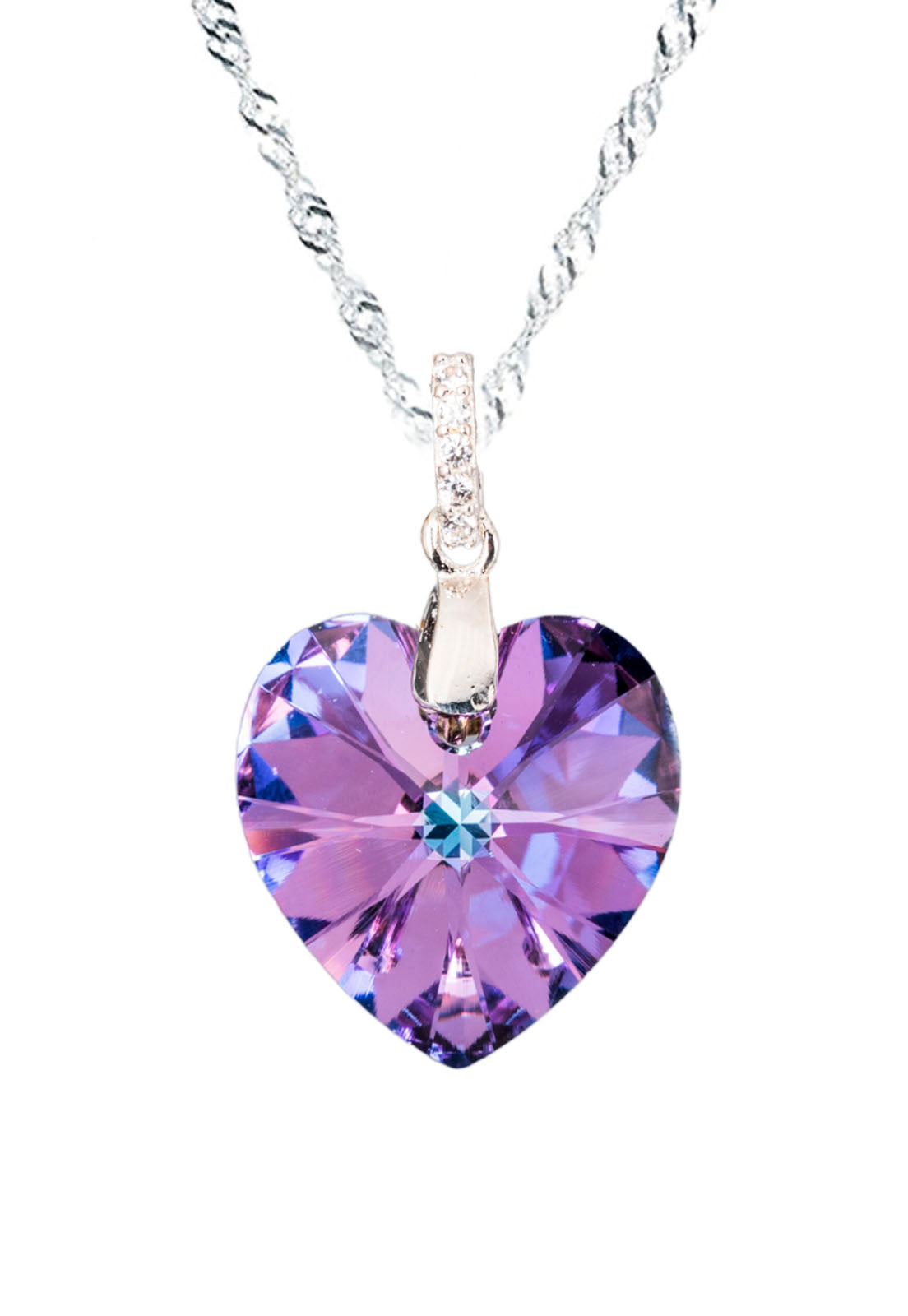 Collar Gran Romance Plata Italiana 925 y Cristales Swarovski® - Vitral Light
