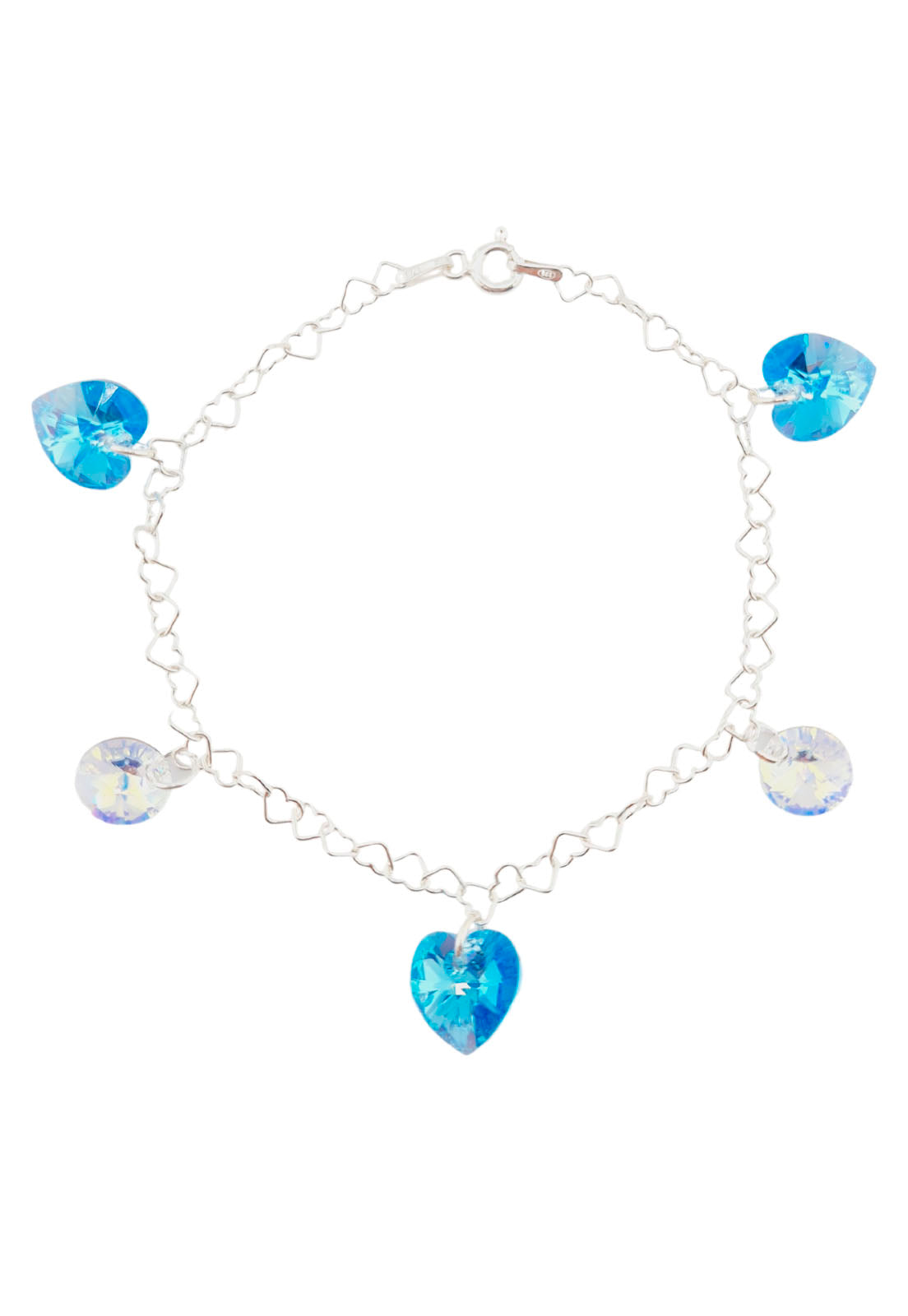Pulsera Romance Plata Italiana 925 y Cristales Swarovski® - Aquamarine