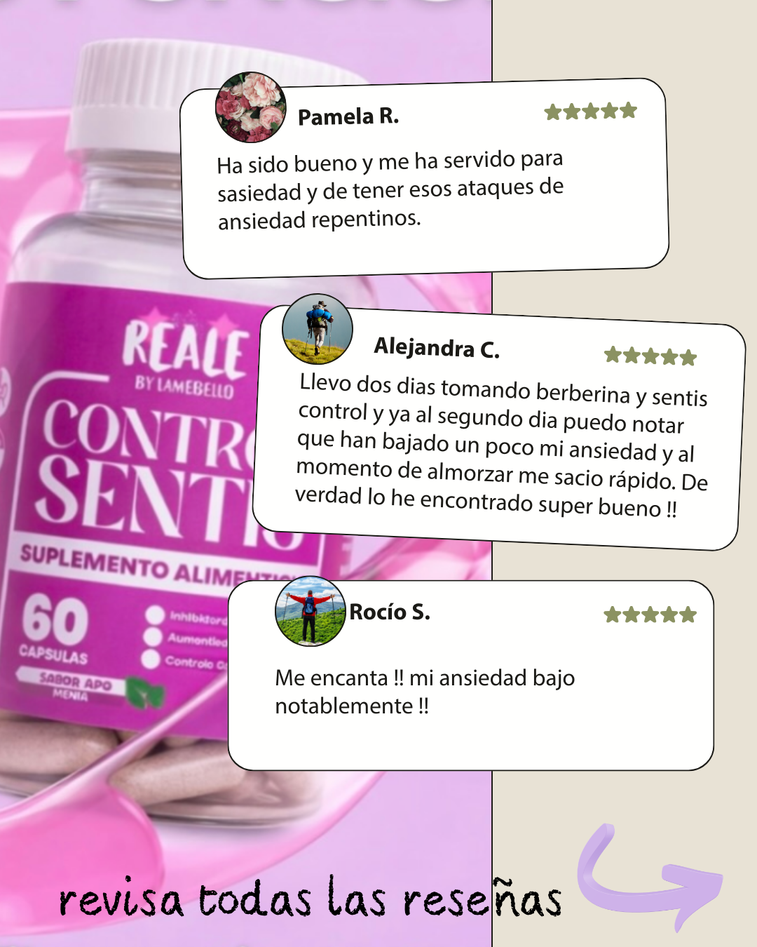 Cápsulas Control Sentis - Inhibidor del Apetito