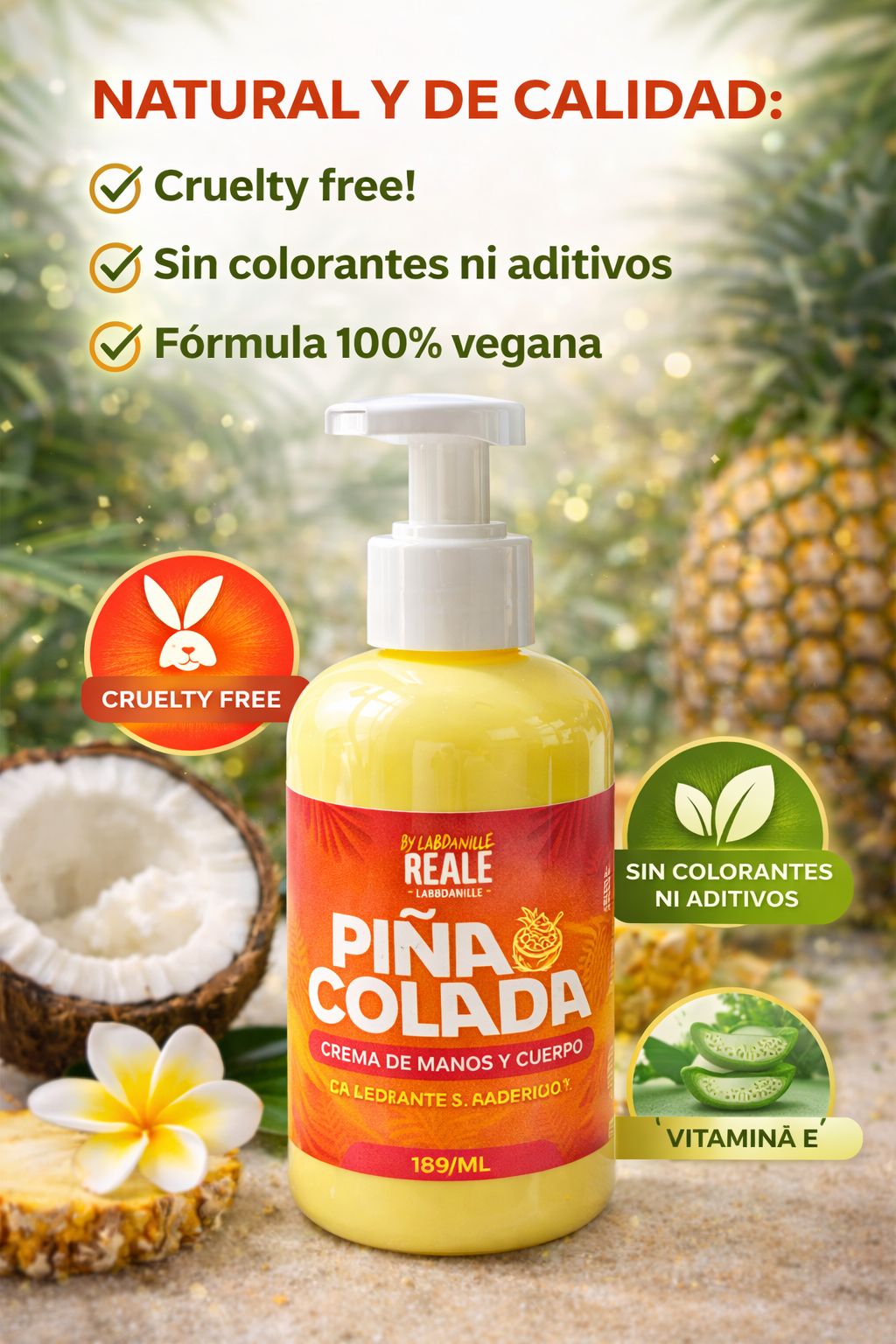 Piña Colada Crema de Manos y Cuerpo