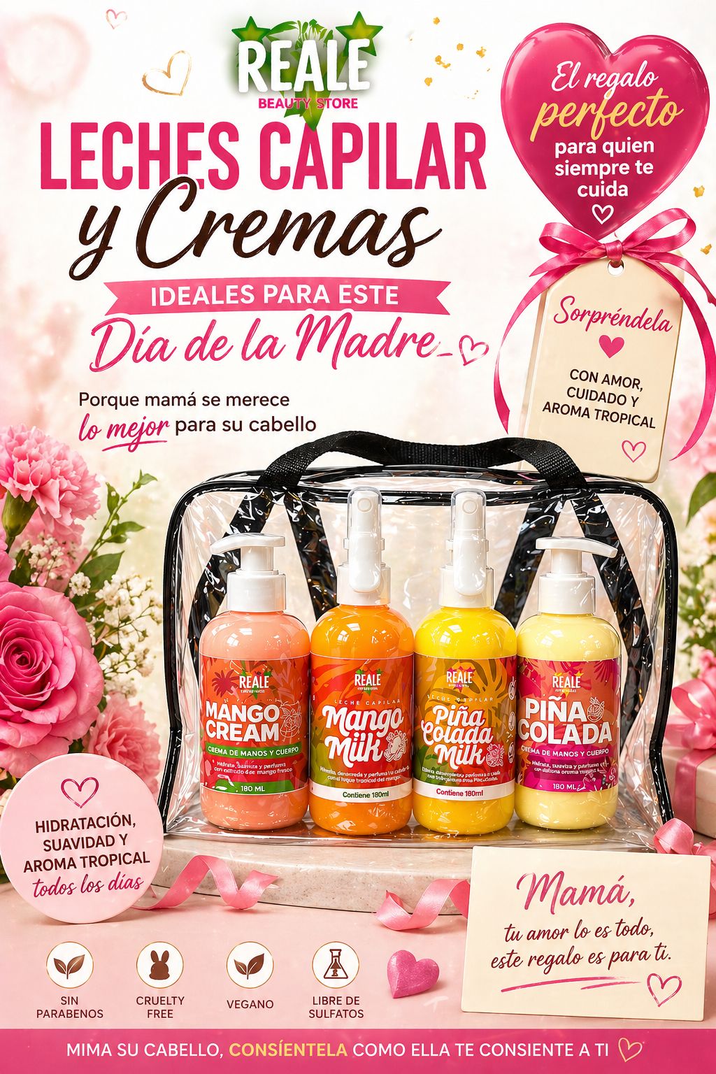Leche Capilar y Cremas REALE